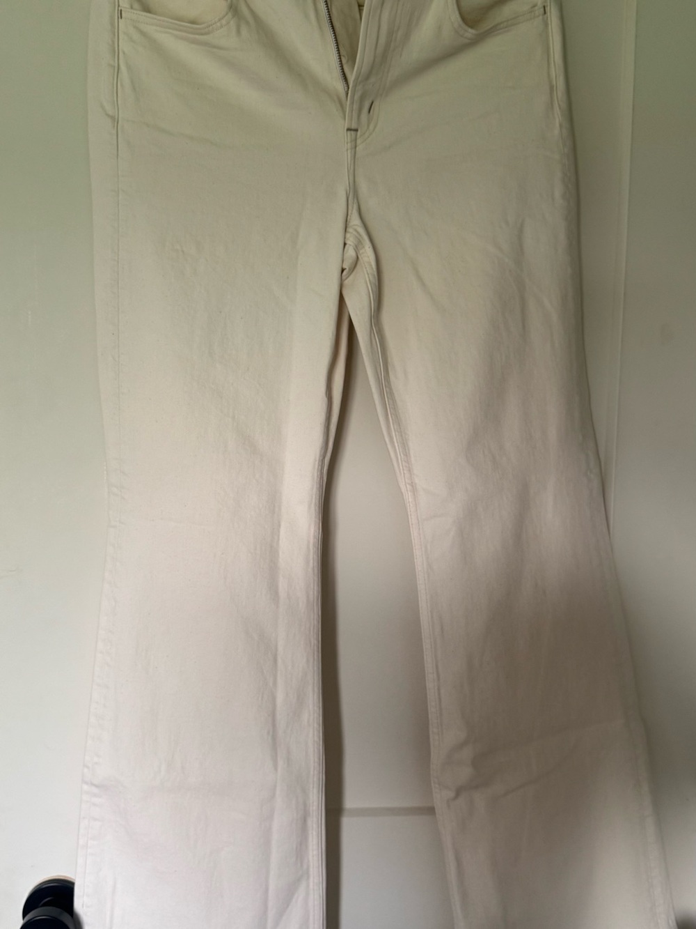 American Eagle Outfitters Cream Vintage Flare Jeans